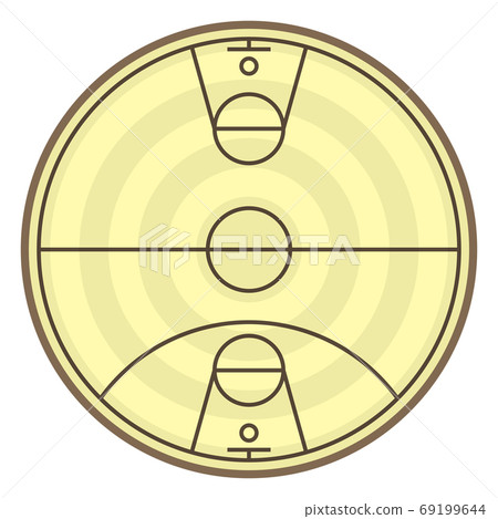 Round field for play basketball, vector illustration. Round field for play basketball, vector illustration. 69199644