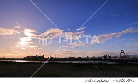 Landscape at dusk Landscape at dusk 69200073