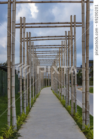 A pathway with bamboo gates in Phu Quoc 69200201