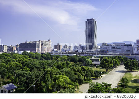 兵庫縣明石市明石公園明石站的明石景色 69200320