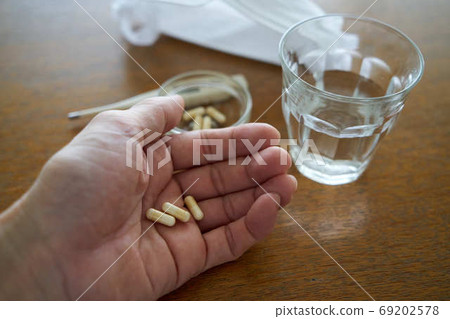 I'm anxious about coronavirus infection and try to take medicine I'm anxious about coronavirus infection and try to take medicine 69202578