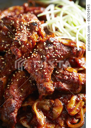 Korean food Kalbi with spicy bones 69204945