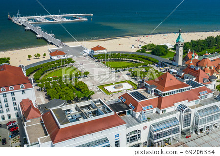 Sopot Aerial View. Beautiful architecture of Sopot resort from a 69206334