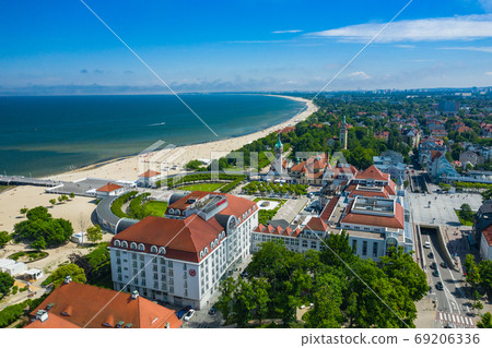 Sopot Aerial View. Beautiful architecture of Sopot resort from a 69206336