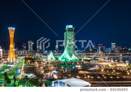 神戶港塔和美利堅公園夜景 69206893