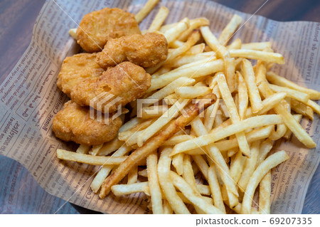 Chicken nuggets and fries Chicken nuggets and fries 69207335