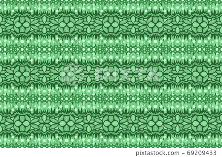 Summer green art with floral seamless pattern Summer green art with floral seamless pattern 69209433