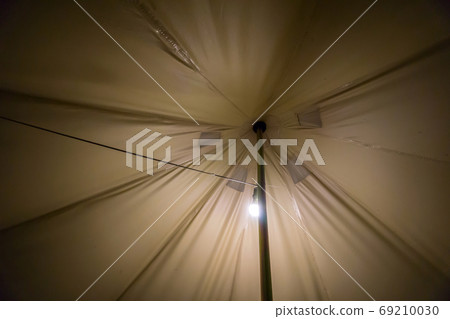 Abstract background of canvas roof at Mon Jam, Mae 69210030