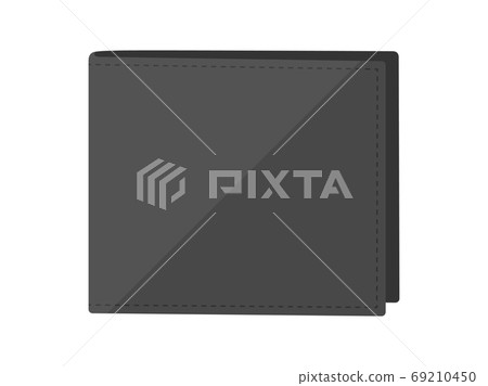 Illustration of a black bi-fold wallet 69210450