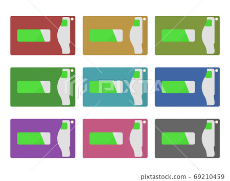 Illustration set of pass case 69210459