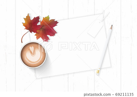 Flat lay top view elegant white composition paper botanic garden Flat lay top view elegant white composition paper botanic garden 69211135