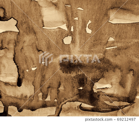 Abstract watercolor on paper texture as background. In Sepia ton Abstract watercolor on paper texture as background. In Sepia ton 69212497
