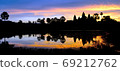 Stunning Sunrise and reflections at Angkor Wat - Siem Reap - Cambodia Biggest religious monument on the World 69212762