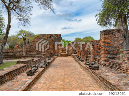 Old ruins of a temple in Phra Nakhon Si Ayutthaya province near Old ruins of a temple in Phra Nakhon Si Ayutthaya province near 69212961