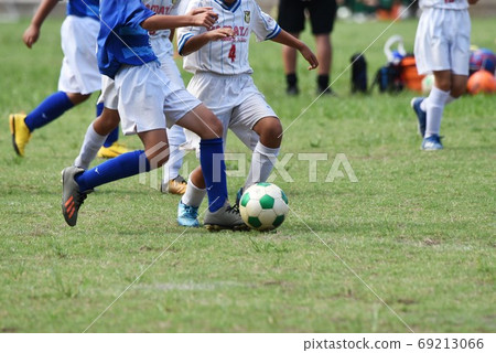 Boy soccer match scenery 69213066