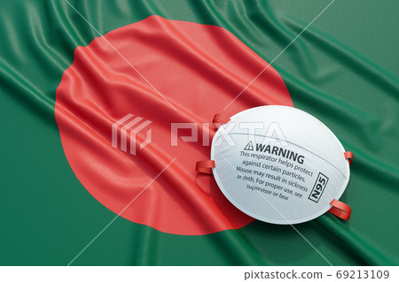 Coronavirus medical surgical face mask on the bangladeshi nation 69213109