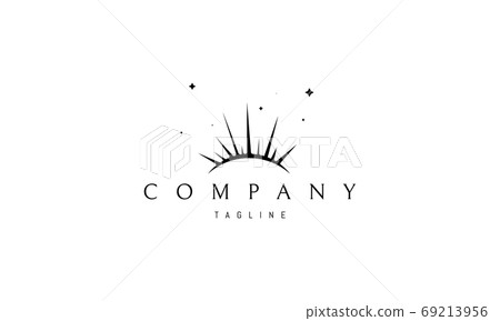 Vector logo on which the abstract image of the rays of the sun. Vector logo on which the abstract image of the rays of the sun. 69213956
