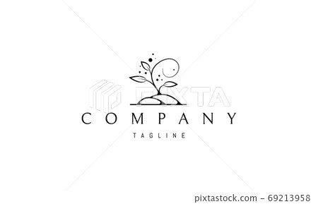 Vector logo on which an abstract image of a beautiful sprout. Vector logo on which an abstract image of a beautiful sprout. 69213958