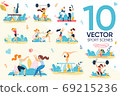 Professional Sportsman Athlete Character Sport Set 69215236