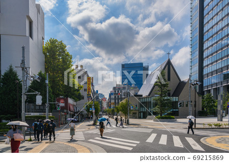 Urban scenery, cityscape in front of the West Exit of Iidabashi Station, Chiyoda-ku, Tokyo Urban scenery, cityscape in front of the West Exit of Iidabashi Station, Chiyoda-ku, Tokyo 69215869