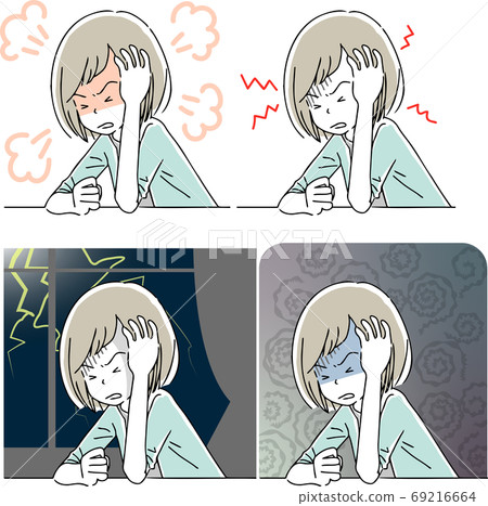 Angry, scared or unstable emotional woman Angry, scared or unstable emotional woman 69216664