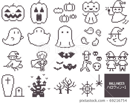 Halloween material illustration-1 69216754