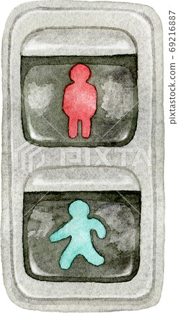 Signal machine for pedestrians - Stock Illustration [69216887] - PIXTA