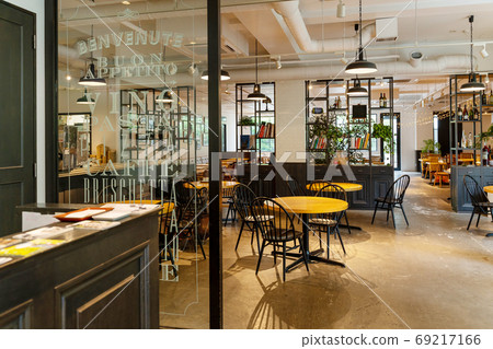 Restaurant cafe interior image 69217166