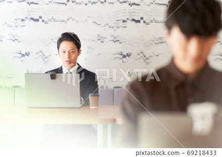 Man making a video call 69218433