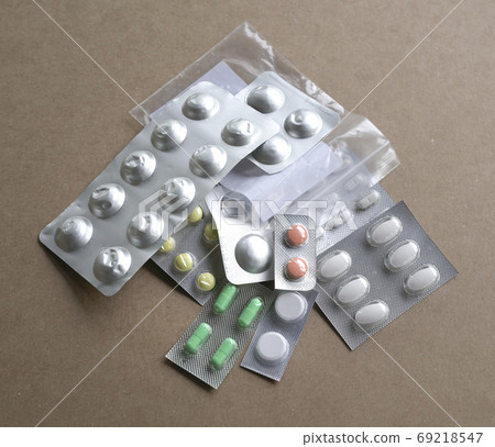 Package of medicine in tablet and pills form Package of medicine in tablet and pills form 69218547