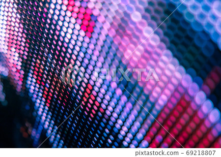 CloseUp LED blurred screen. LED soft focus background. abstract 69218807