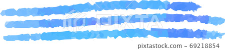 Watercolor hand painted texture horizontal line straight line material 69218854
