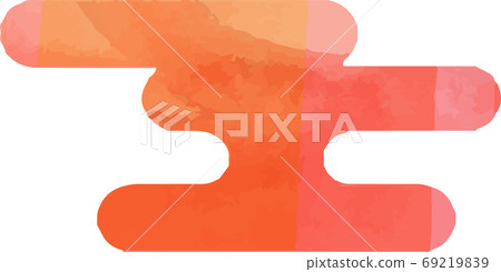 Cloud material watercolor style texture japanese style new year's card illustration simple Cloud material watercolor style texture japanese style new year's card illustration simple 69219839