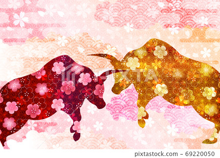 Japanese New Year's card Zodiac background Japanese New Year's card Zodiac background 69220050