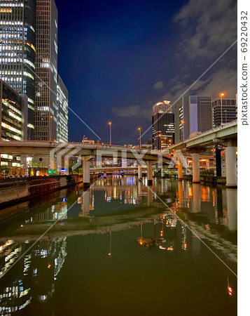 Night view of Dojima River from Watanabe Bridge 69220432