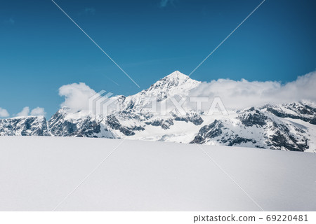 Landscape Scenery View Mountain Snowcapped of Swiss Alps 69220481