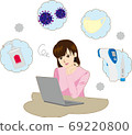 A woman thinking about the future 69220800