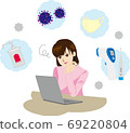 A woman thinking about the future 69220804