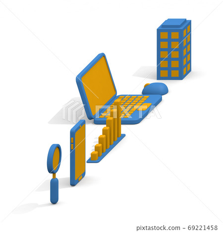 Sales management concept. Business strategy. application development. Online survey. isometric. Sales management concept. Business strategy. application development. Online survey. isometric. 69221458