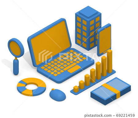 Sales management concept. Business strategy. application development. Online survey. isometric. Sales management concept. Business strategy. application development. Online survey. isometric. 69221459