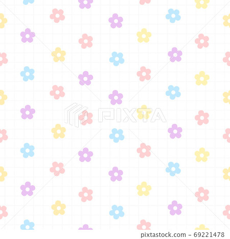 Cute little flowers seamless pattern background 69221478