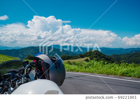 自行車旅行夏季通行證路積雨雲c-2青色 自行車旅行夏季通行證路積雨雲c-2青色 69221801