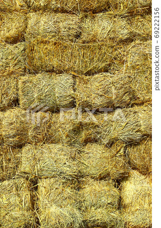 Straw briquette texture on a sunny day with natural light Straw briquette texture on a sunny day with natural light 69222156