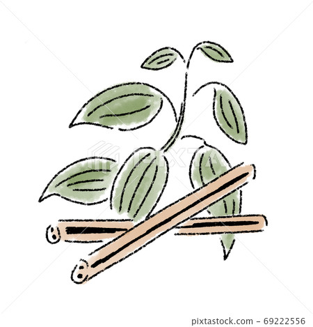 肉桂香料調味碟水彩手繪 肉桂香料調味碟水彩手繪 69222556