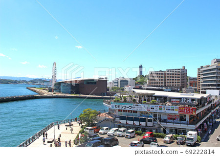 Shimonoseki City Tourist Photographed from Karato Market Haicatto Yokocho Kaikyokan Kamon Wharf 69222814