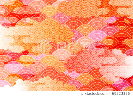 Autumn leaves autumn Japanese pattern background 69223356