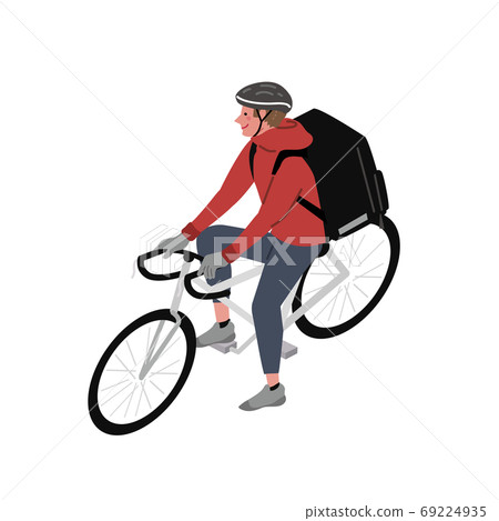 送餐的人等距圖 69224935