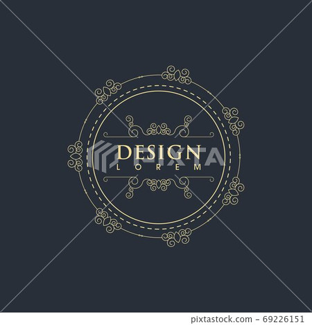 Vintage border line Template vector Vintage border line Template vector 69226151
