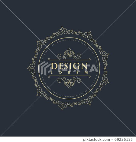 Vintage border line Template vector Vintage border line Template vector 69226155