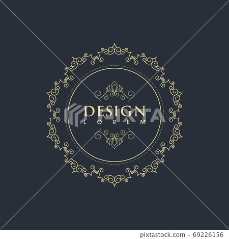 Vintage border line Template vector Vintage border line Template vector 69226156